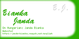 bianka janda business card